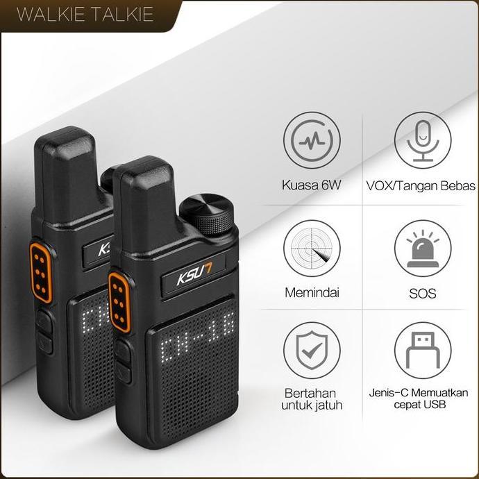 Grosir Ksun X-Tfsi Walke Talkie M6 Pasangan Ht Jarak Jauh 5Km Mini Handy Talky