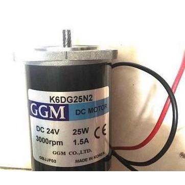 K6Dg25N2 + K6G30B Ggm Korea Electrik Dc Motor Gear Head Gearbox 24Vdc 25W / 24V Dc 25 Watt