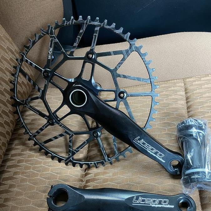 Crankset Litepro Super Hollow Black