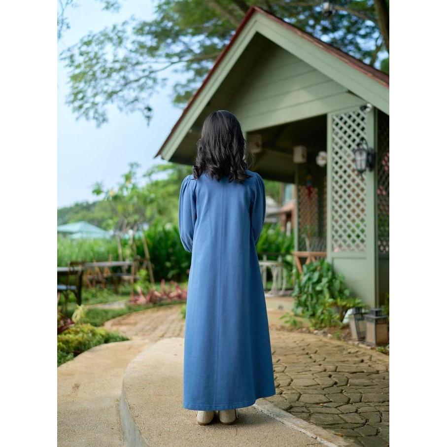 Little Missmos Luna Casual Dress Gamis Kaos Basic Bahan Baby Terry Untuk Anak Perempuan Muslim 4-12 