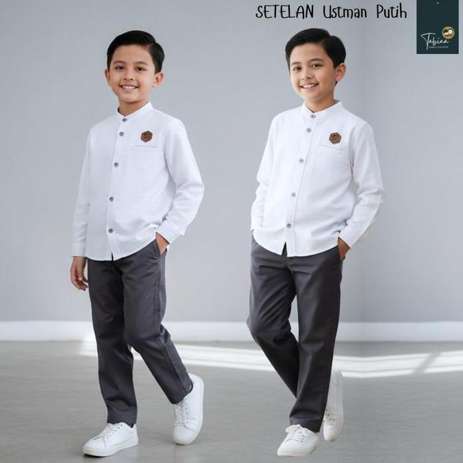 Tabina Setelan Koko Kemeja Putih Anak Sampai Remaja Laki Laki