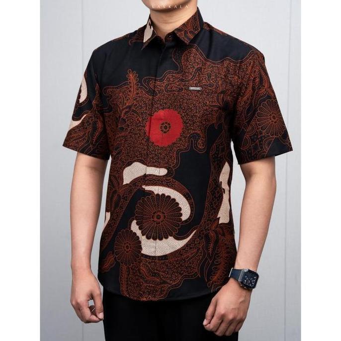 Laskala Batik Premium Haridasa Kemeja Batik Pria Slimfit Lengan Pendek