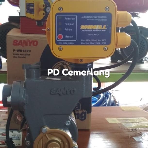 Pompa air booster sanyo pendorong otomatis digital