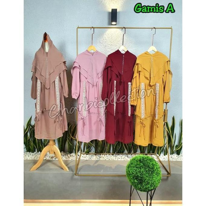 Gamis Ceruty Babydoll Anak Premium/ Gamis Ceruty Babydoll Renda/ Gamis Ceruty Babydoll Anak