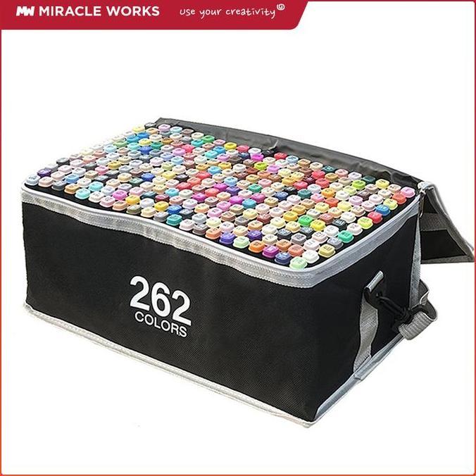 MW Spidol Warna Warni 1 Set Sketch Marker 2 Tip Touch Marker 24/48/60/80/100/120/168/204/262 Warna