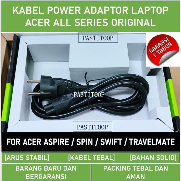 Kabel power adaptor laptop Acer 3 lubang original FORSALE