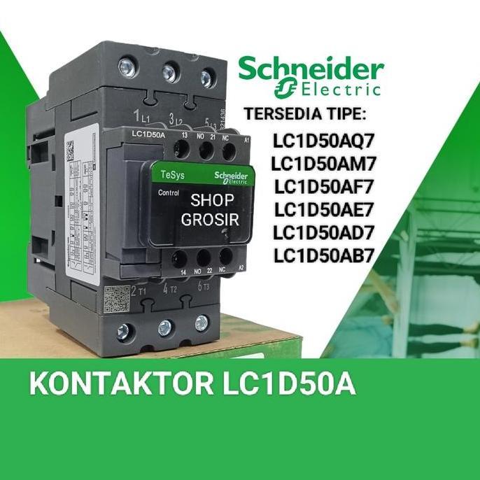 Kontaktor Contactor Schneider Lc1D50Ad7 Lc1D50D7 42Vac 80A Original Terbaru