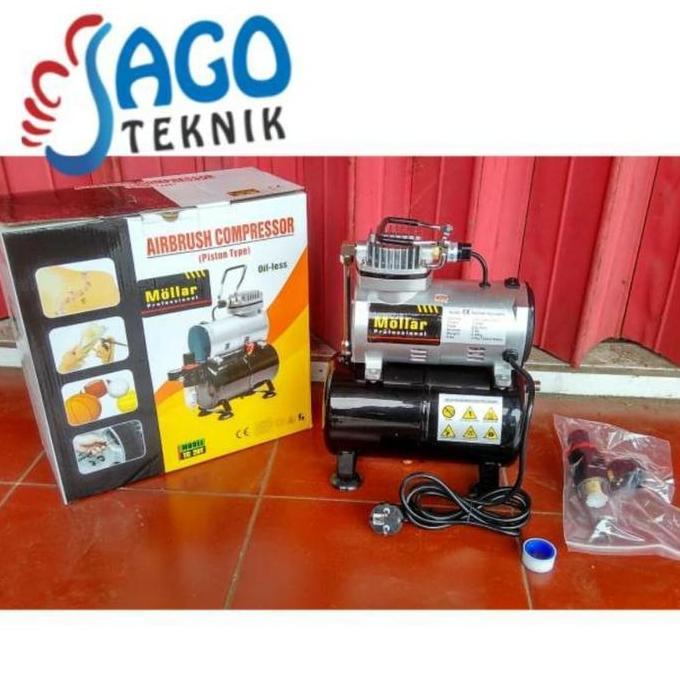 Produk Unggulan] Mollar Mini Compressor Air Brush dan Tabung