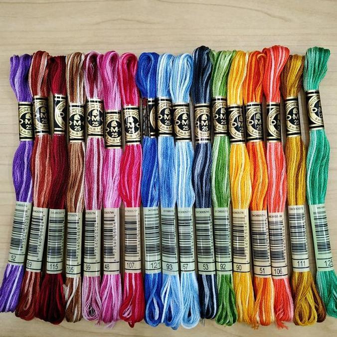Lansungkirim- Benang Sulam Dmc Gradasi Isi 10Pcs