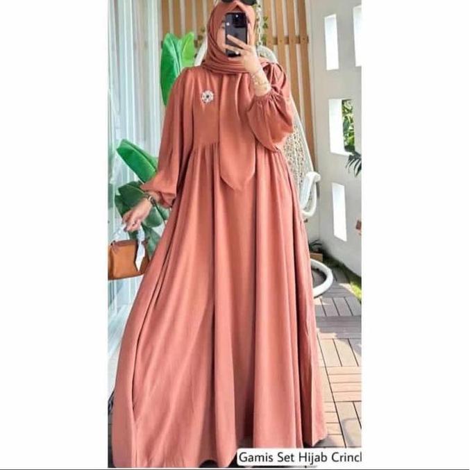 Regreg- Gamis Syifa Crinkle/ Gamis SyarI Crinkle /Gamis Set Hijab