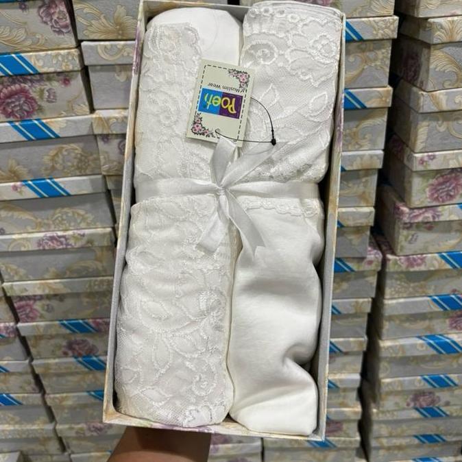 Mukena 2In1 Full Renda Sampe Rok Poeti Terbaru Lembut Muslim Nyaman