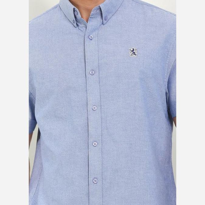 Giordano Men's Short Sleeve Oxford Shirt Pria [0104529381]