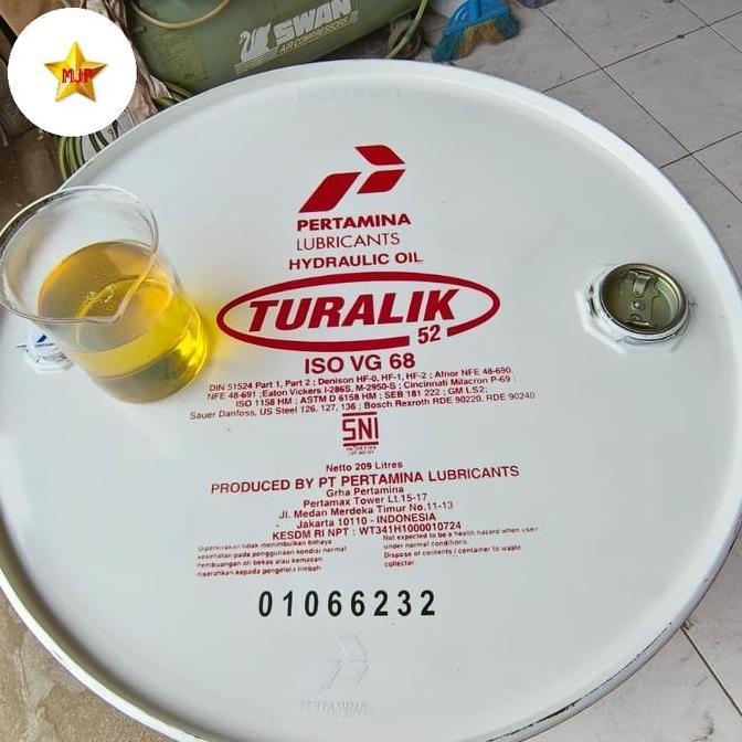 OLI HIDROLIK  TURALIK 52 ISO VG 68,OLI HIDROLIK 68,OLI 10 ECERAN REPACK DARI DRUM ORIGINAL DAN TERPE