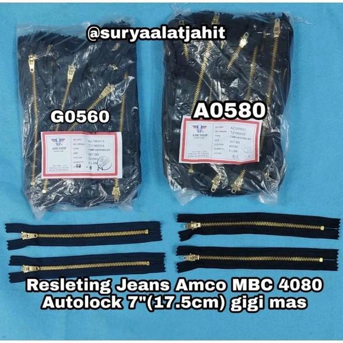Lansungkirim- Resleting Jeans Amco 7In Gold Mbc-402598 S Atl Rp.36.750/1Lsn
