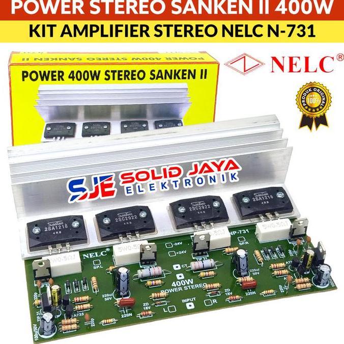 KIT POWER AMPLIFIER STEREO 400W SANKEN 2 AMPLI AUDIO NELC N-731 RESTOCK!