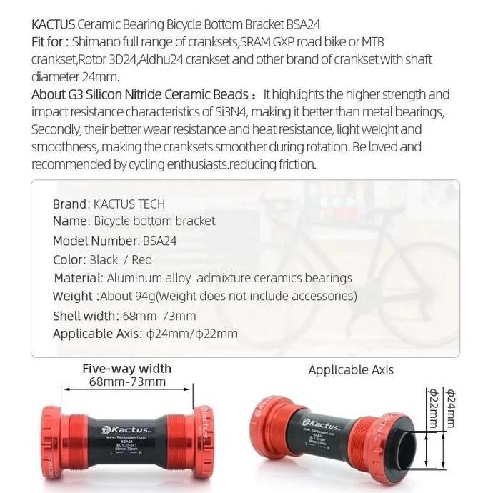 Naturalcam- Bb Ceramic Kactus Bsa24 Bsa30 Bsadub C-Bear Speed Bsa 24 30 Dub Bottom