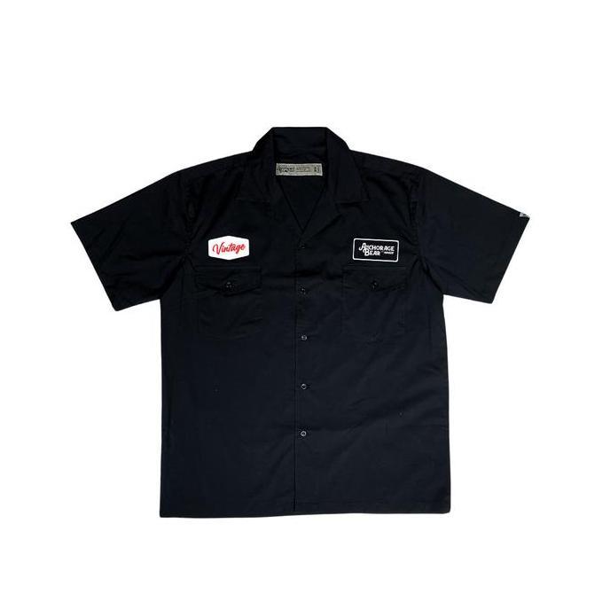 age Bear Workshirt Kemeja Bengkel Hitam Haagen Streetwear Limited Edition