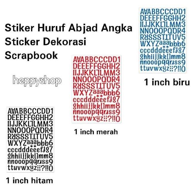 favorit] StikerHurufAbjadAngkaSticker Dekorasi Scrapbook