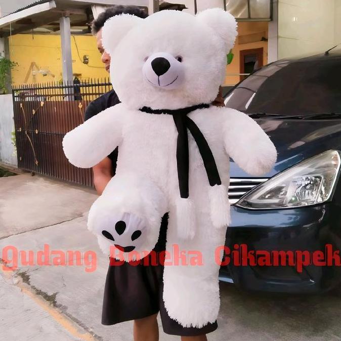 Lucuu- Boneka Teddy Bear Putih Telapak Jumbo 90 Cm