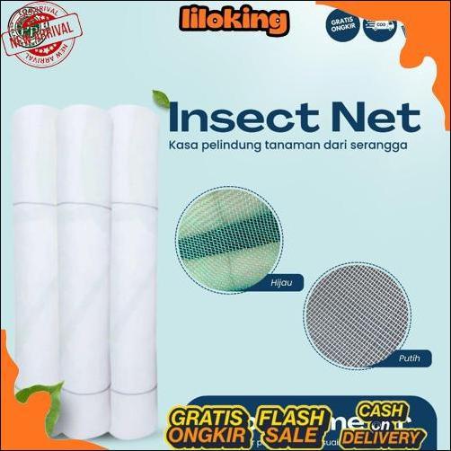 Insect Net Lebar 1 Meter - Jaring Penghalang Serangga Greenhouse - Jaring Kasa Insect Net Teratas