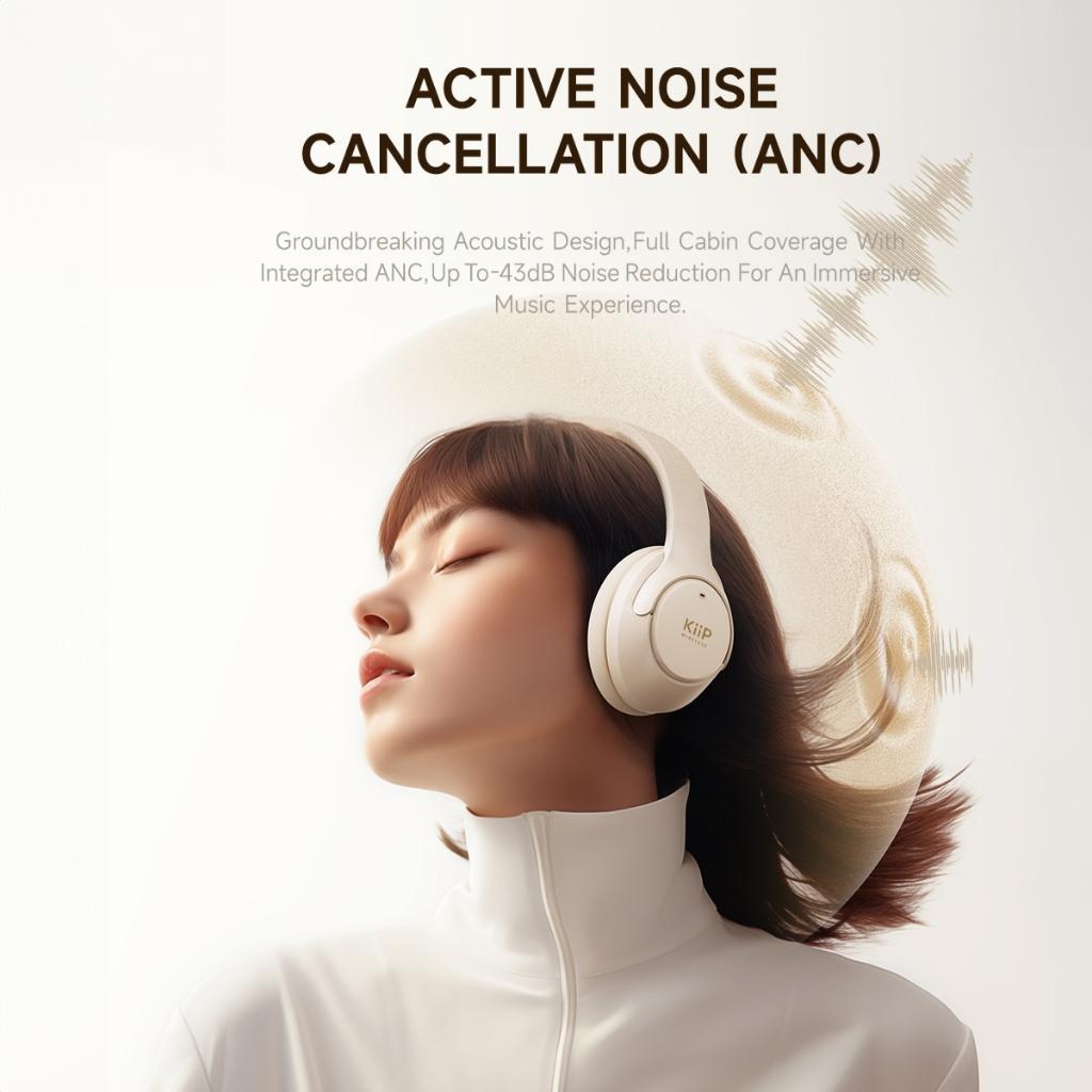 Kiip Wireless Th90 Anc Wireless Over-Ear Headphone Spatial Audio