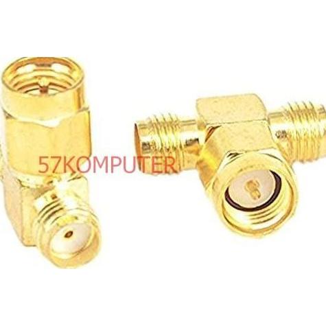 Necting- Konektor T Sambungan Sma Antenna Splitter Adapter Router Huawei 4G