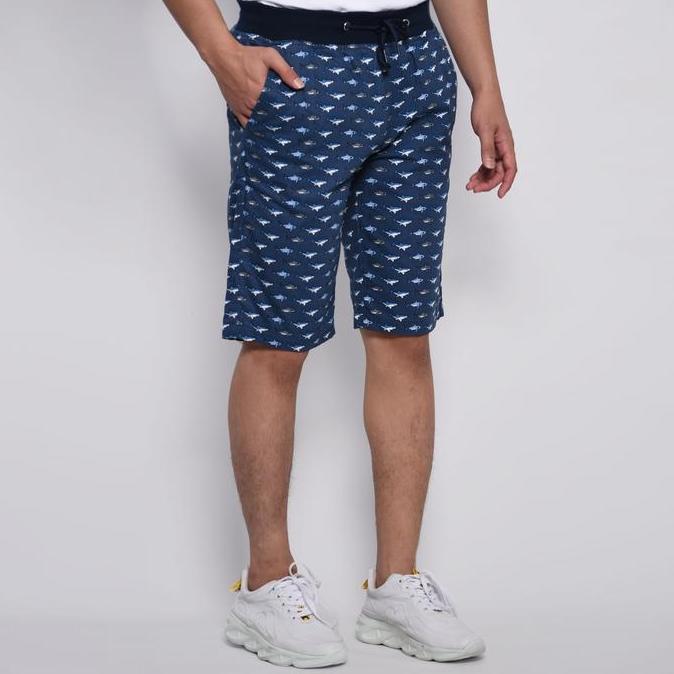 Buffalo Celana Pendek Karet Rib Capetown - Navy F1103