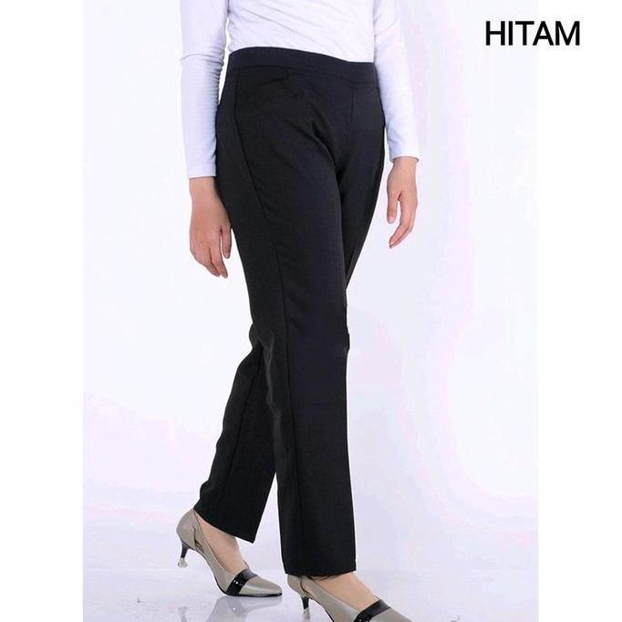 DISKON CELANA KERJA WANITA KANTOR UP PINGGANG KARET HIGH WAIST STANDAR DAN JUMBO SIZE M-7L - KULOT, 
