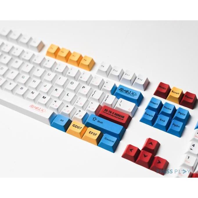 Xcinox- Gundam Unicorn Japanese Pbt Dye Sub Keycaps Keycap Set