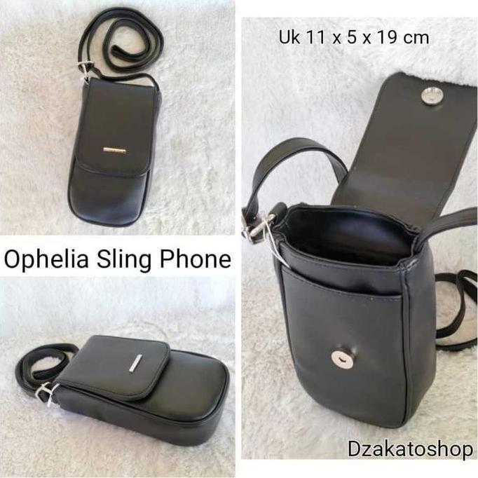 Dompet HP Selempang Cewek Sophie Martin Paris Ophelia Gemaya Sling Phone Black Hitam Premium Origina