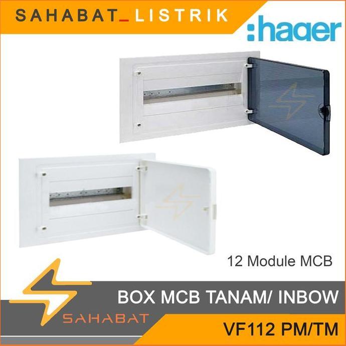Miliki Box Panel Listrik Box Mcb Hager Vf112Pm-Tm  Putih Inbow Ditanam 12 Modul / 12Grup