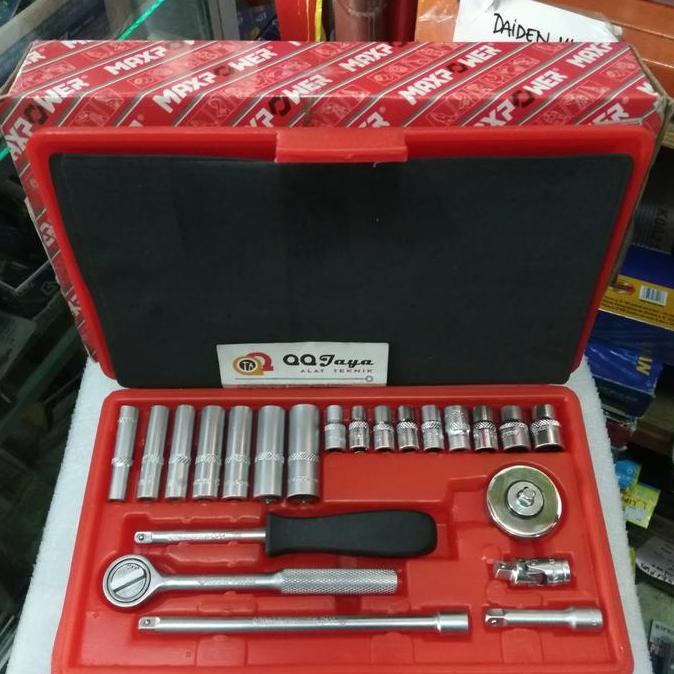 Promo Kunci sok set 22 pcs Max power - ukuran inchi Diskon
