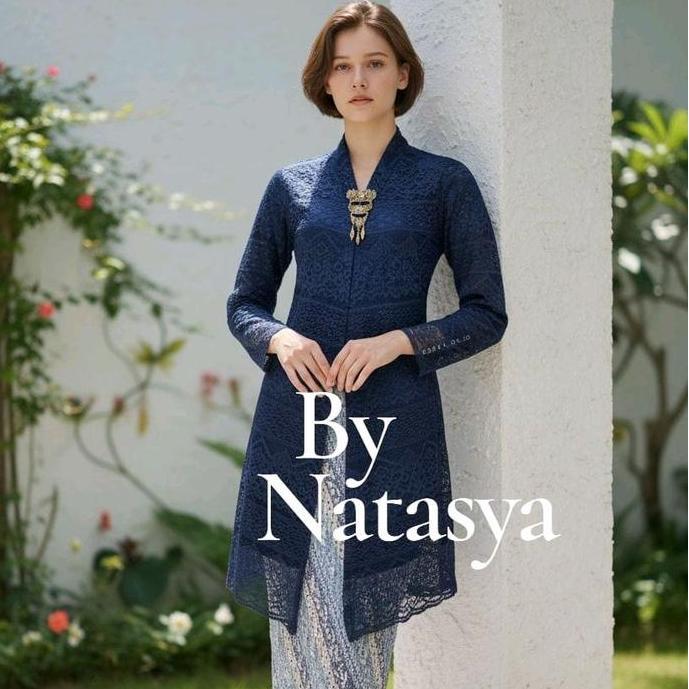 Setelan Kebaya Tunik Exlusive by Natasya | Kebaya Tunik Full Puring untuk Kondangan Seragam Atasan W