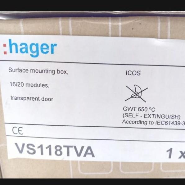 Terjangkau Box Mcb 16/20 Group Outbow Hager Vs118Tva