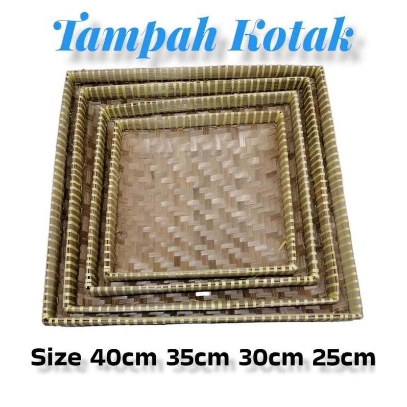 New- Tampah Bambu Kotak / Nampan Kotak Bambu / Nyiru Tumpeng Nampah Tumpeng