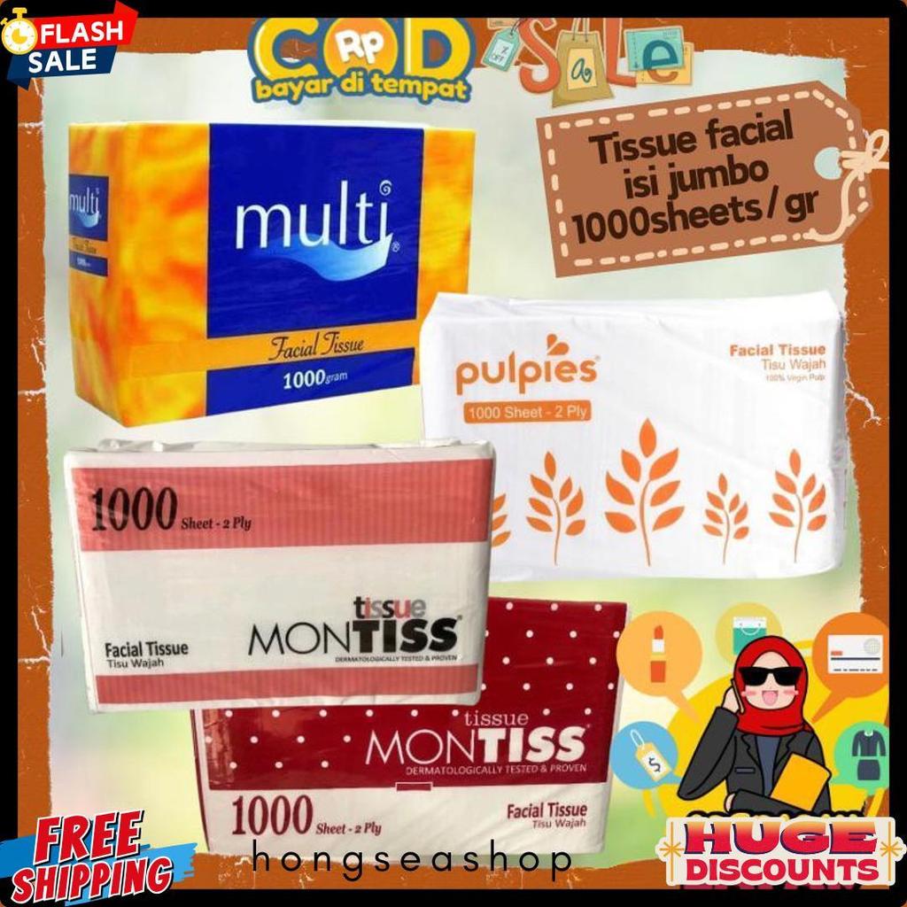 [Joeragan Lapak] Tisu Tissue Jumbo 1000 Sheets Gram Refill Pulpies Murah Ekonomis Montisss Multifung