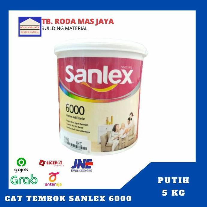 Wrnawrni- Cat Tembok / Wall Paint Merk Sanlex 6000 / Sanlex Putih @ 5 Kg