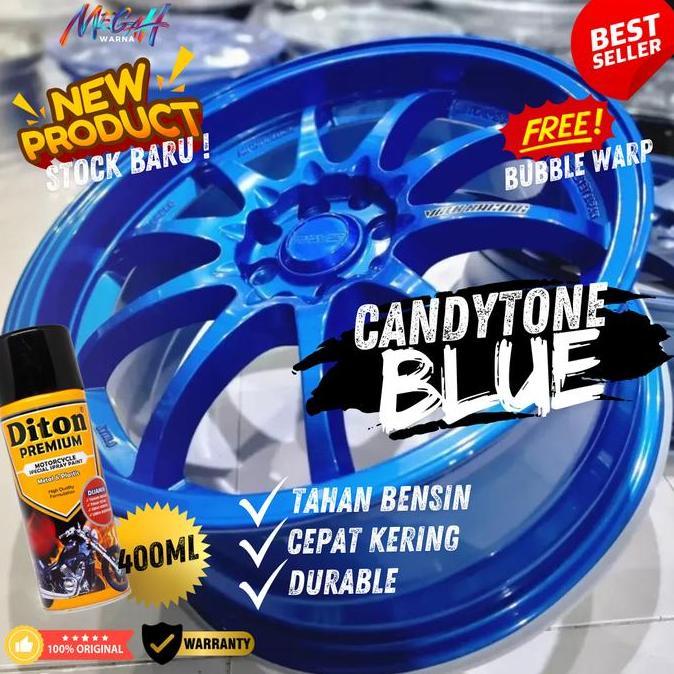 Wrnawrni- Pilok Pilox Diton Premium Candy Blue 9309 400Cc Biru Kendi Cat Semprot Diton Premium Clear