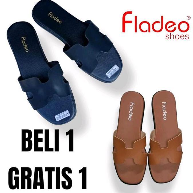 BEST SELLER SANDAL WANITA FLADEO HAK DATAR GRADE ORI EMPUK DAN NYAMAN SENDAL CEWEK