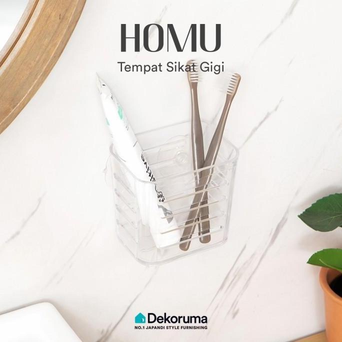 Dekoruma HOMU Tempat Sikat Gigi dengan Suction Holder