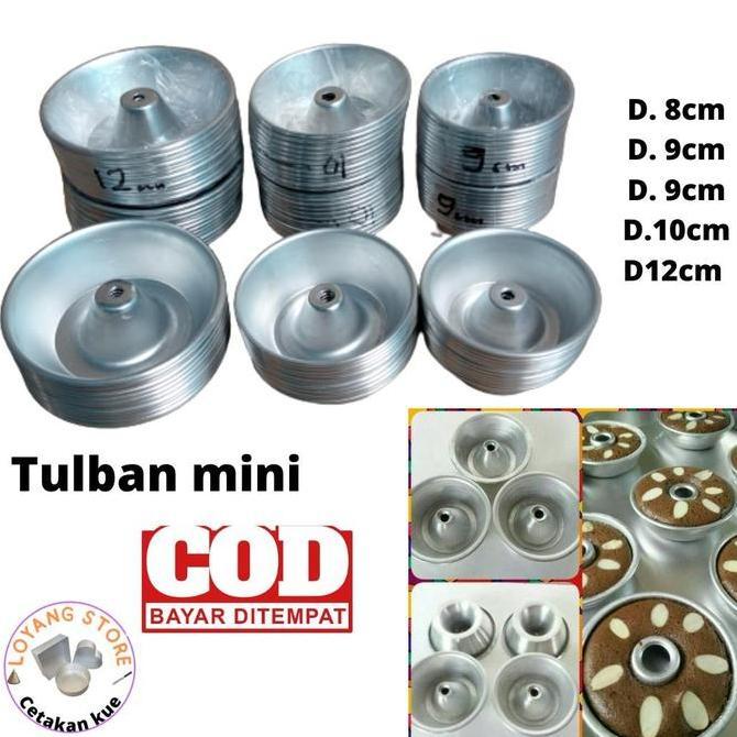 Tulaban mini cetakan kue donat kue mini 12 pcs tulban mini ukuran varian Aluminium Loyang Kitchenwar