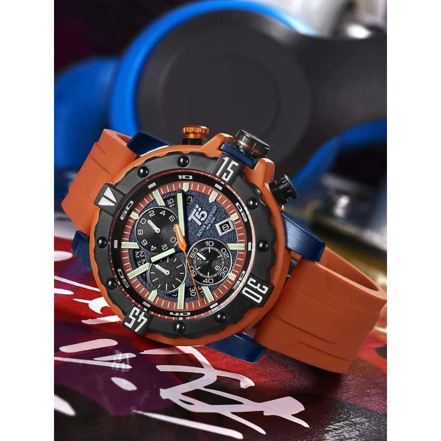 Jam Tangan Pria T5 3757 Chrono Orinal Rubber