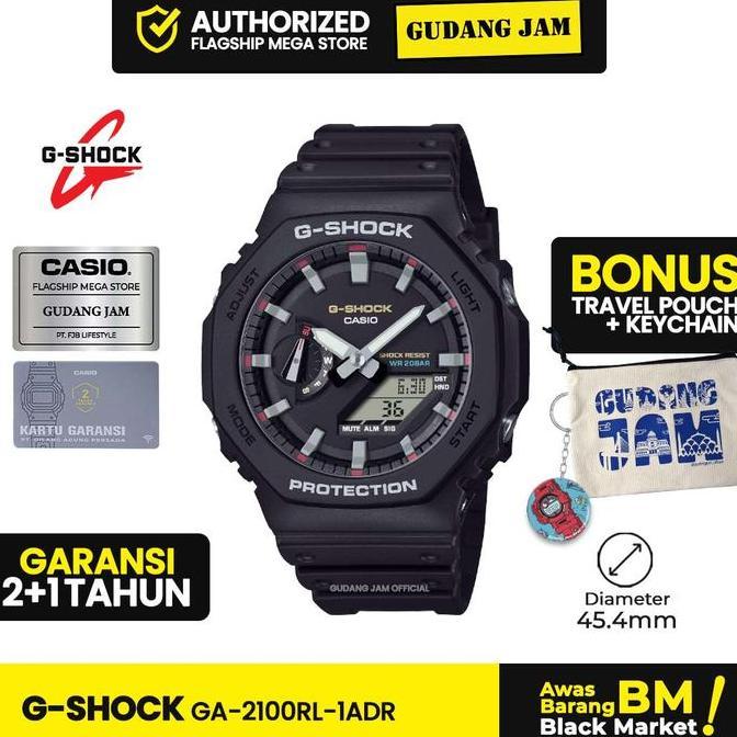 Jam Tangan Pria G-Shock GA-2100RL-1ADR GA-2100RL-1A GA-2100RL GA2100RL -Dital