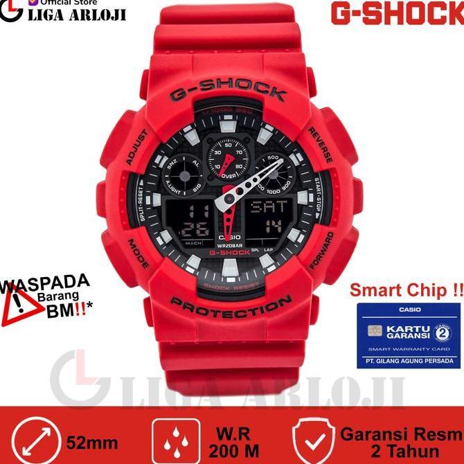 Casio G-Shock GA-100B-4ADR Jam Tangan Pria GSHOCK GA100 GA-100B-4A