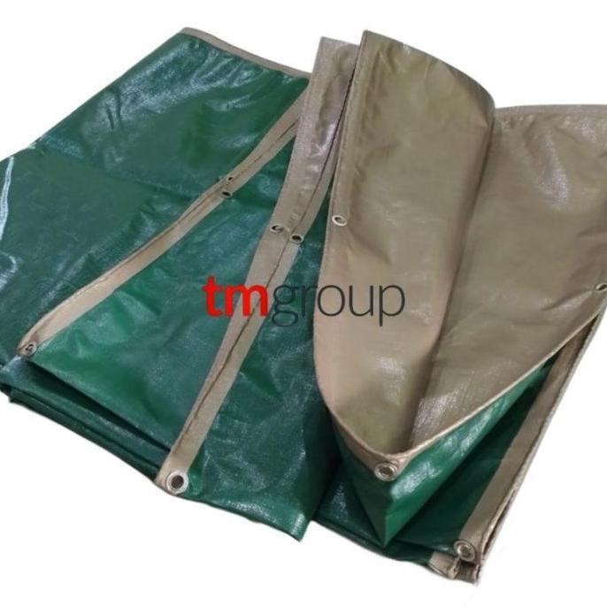 Terpal A20 yellow ukuran 6x8 meter  dengan Tali Keliling dan Lubang Ring kain Camping Outdoor Hujan