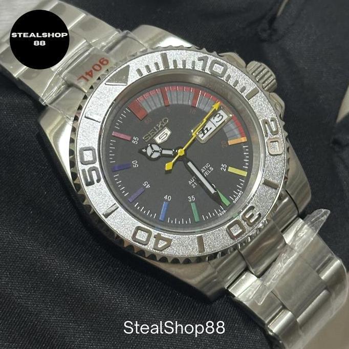 Seiko Submariner Rainbow Rhodium NH36 DayDate Submariner Indo