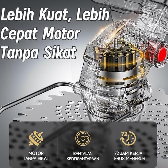 TERBARU JAPER Mesin Potong Rumput Motor Berdaya Tinggi 3 Baterai Tahan Air Kebisingan Rendah Cocok u