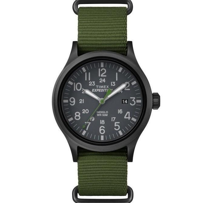 Jam Timex TW4B04700, Timex Prabowo Men's "Expedition" Green Nylon Orinal