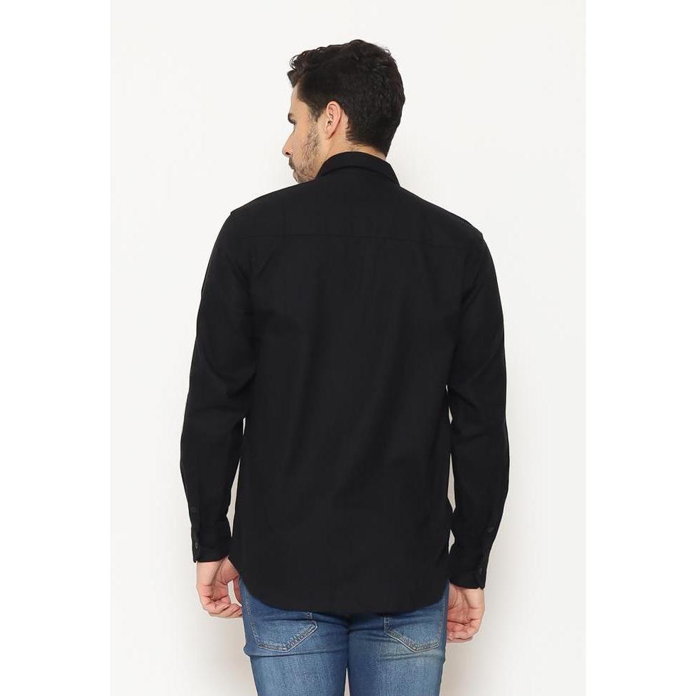 Hemmeh Kemeja Flanel Polos Hitam Kemeja Flanel Pria Polos Hitam Kemeja Flanel Lengan Panjang Hitam P