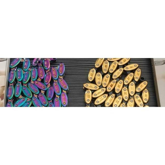 Chain (Rantai) Oval Rainbow Gold Fsc Lc Nx-10 (Nx10) 100L, Untuk Fixie, Bmx, Single Speed, Two Tone,